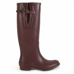 Black Brown Women's Rockfish Everyday Tall Side Adjustable Wellington Boots | CAV2287LE