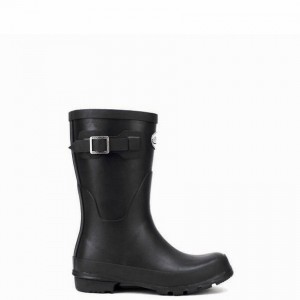 Black Women's Rockfish Three Quarter Short Wellington Boots | WSL9357WO