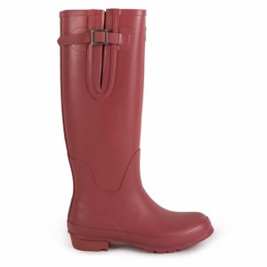 Deep Red Women's Rockfish Everyday Tall Side Adjustable Wellington Boots | OUD8115XO