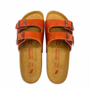 Orange Women's Rockfish Kendall Two-Strap Double Strap Sandals | THH2688LU