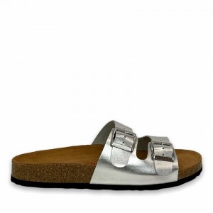 Silver Women's Rockfish Kendall Two-Strap Double Strap Sandals | JYC7683HT