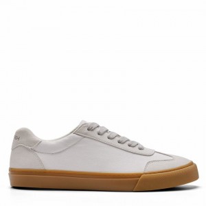 White Women's Rockfish 901 Dwr German Army Trainer Canvas Low-Top Sneakers | EBS4052ZI