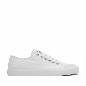 White Women's Rockfish Classic 746 Canvas Low-Top Sneakers | ULG1936MR