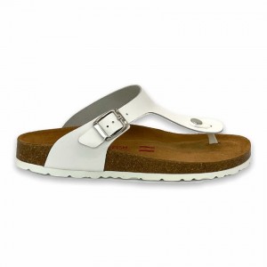 White Women's Rockfish Nixie Thong Cork Flatform Flip Flop Sandals | QTT4331OG