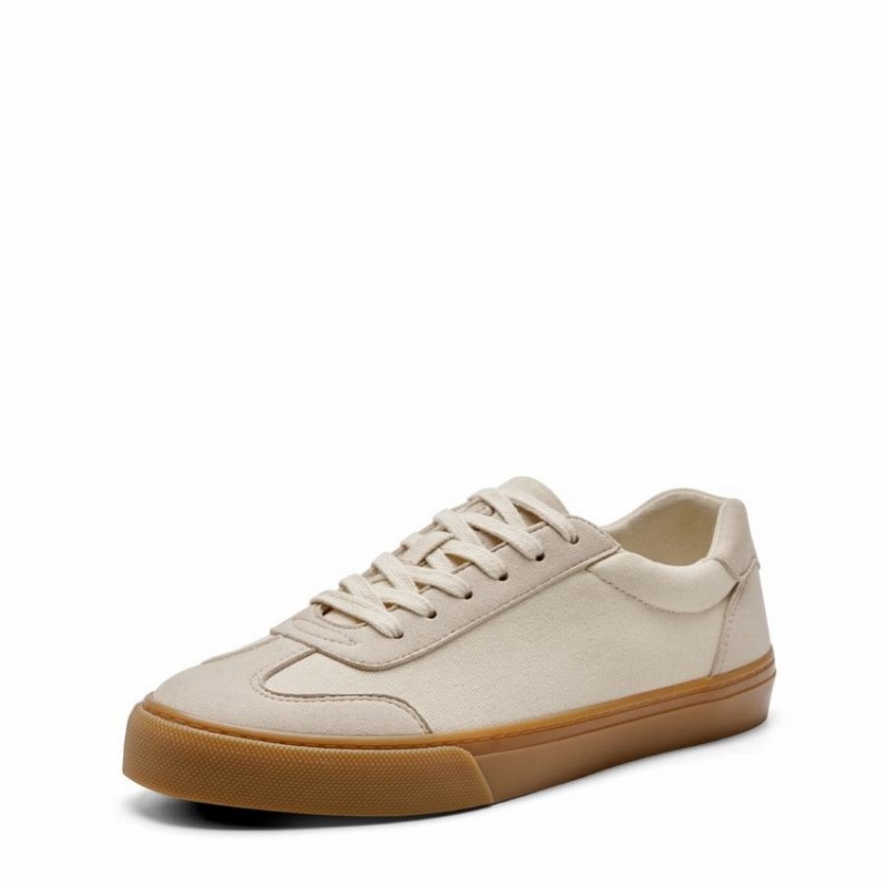 Beige Women's Rockfish 901 Dwr German Army Trainer Canvas Low-Top Sneakers | JXH172QW