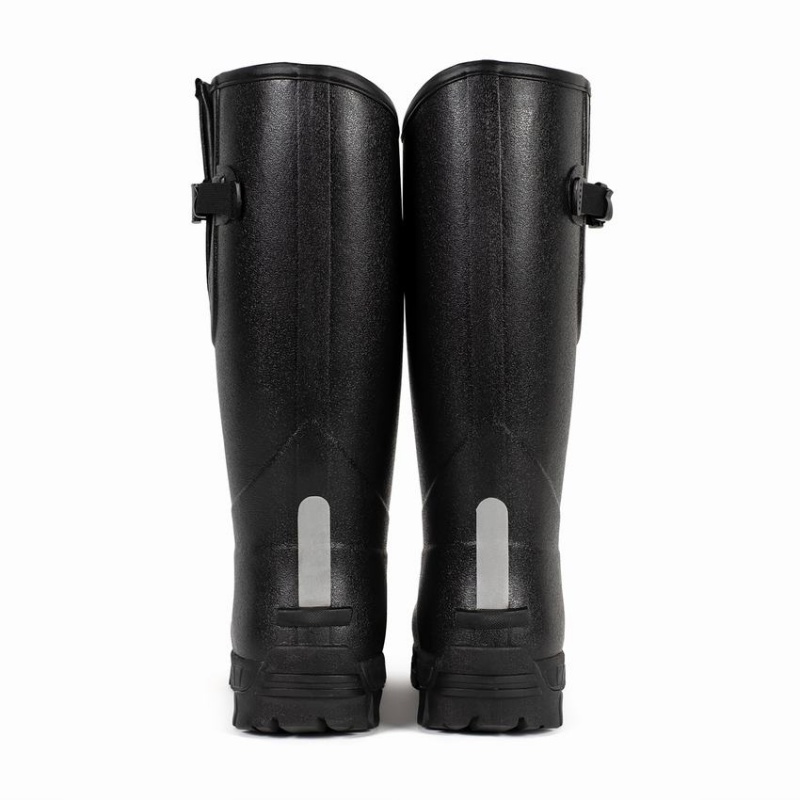 Black Men's Rockfish Walkabout Tall Side Adjustable 5mm Neoprene Insulated Wellington Boots | FUU5548LM