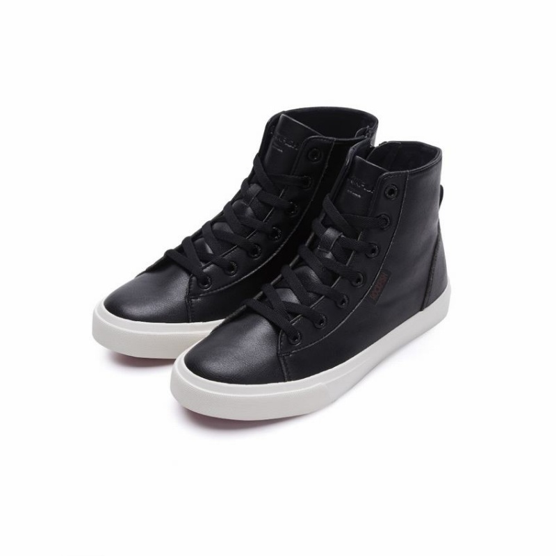 Black Women's Rockfish Classic 775 Lace Up With Full Zip Microfibre Faux Leather High-Top Sneakers | LIO8074QF