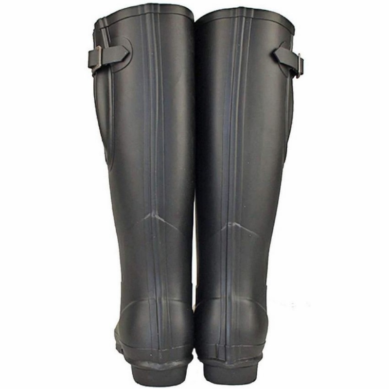 Black Women's Rockfish Everyday Tall Side Adjustable Wellington Boots | KWN1827KM