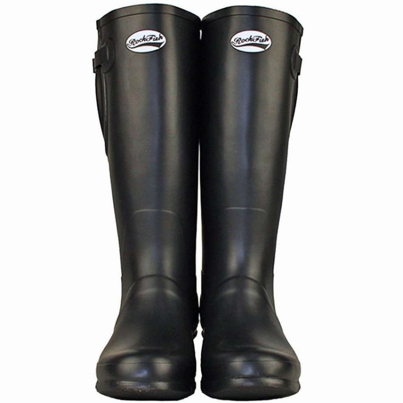 Black Women's Rockfish Everyday Tall Side Adjustable Wellington Boots | IYX901TM