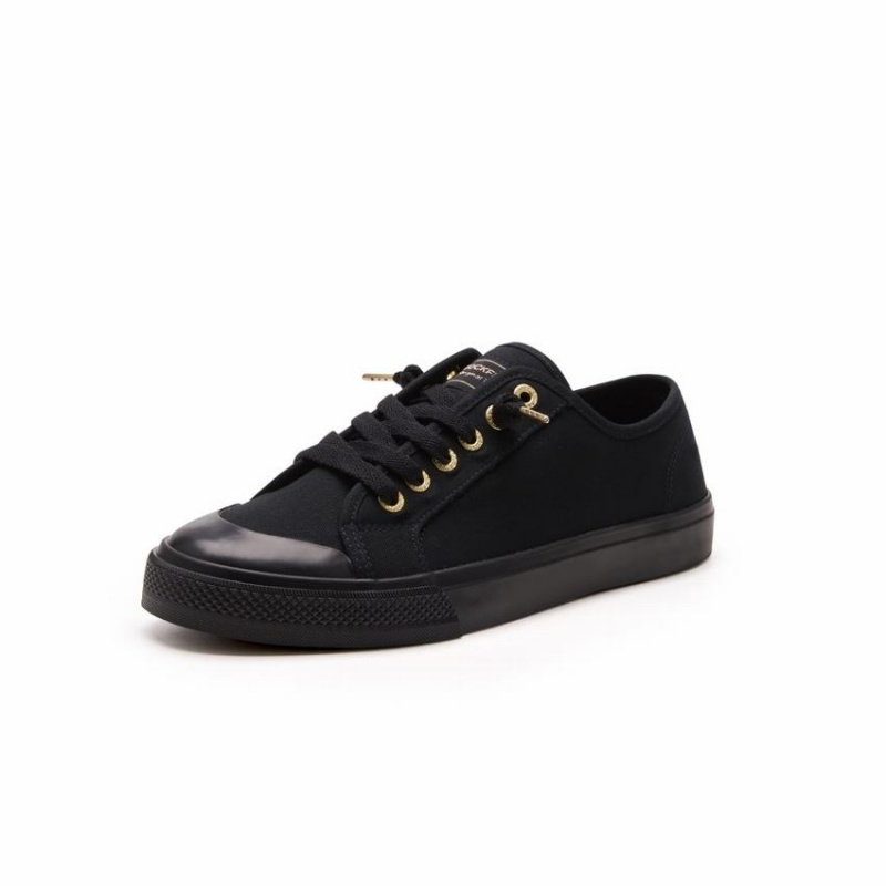 Black Women's Rockfish Original 745 Lazy-lace Canvas Low-Top Sneakers | ICT503GR