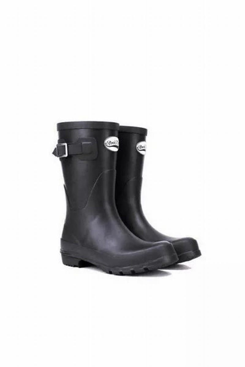 Black Women's Rockfish Three Quarter Short Wellington Boots | WSL9357WO