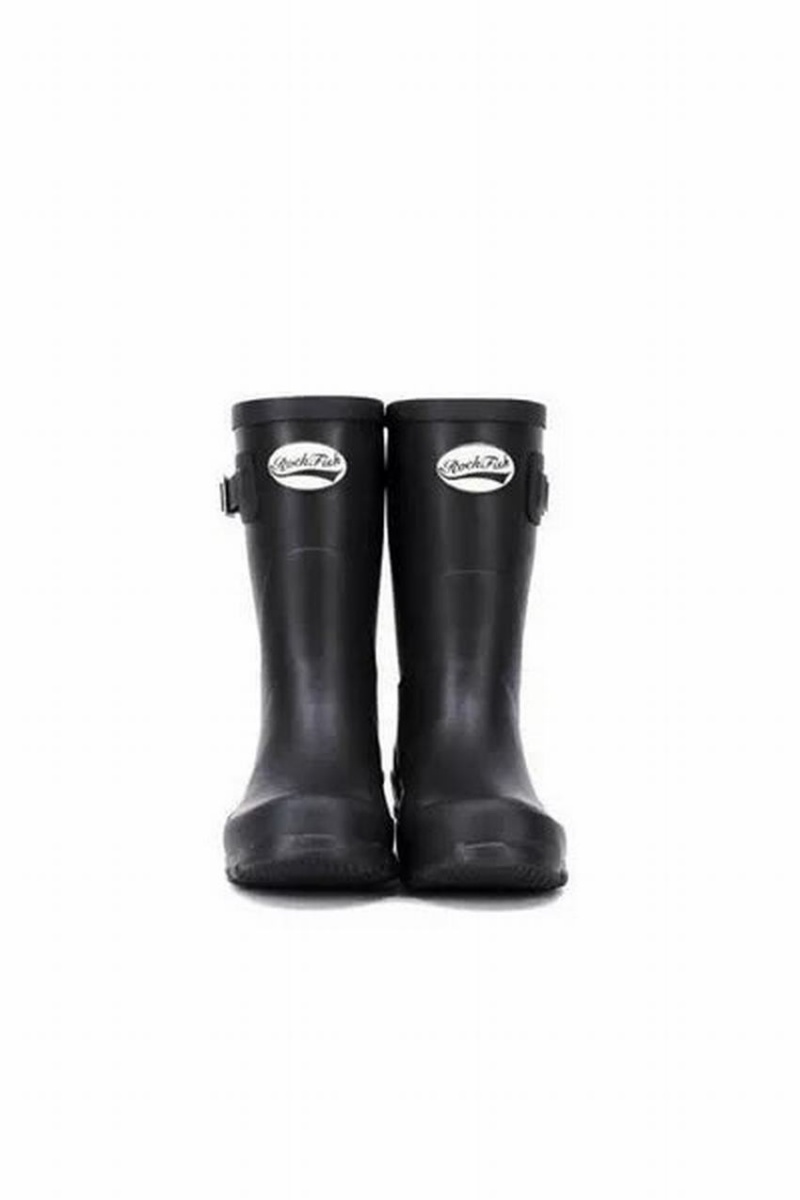 Black Women's Rockfish Three Quarter Short Wellington Boots | WSL9357WO