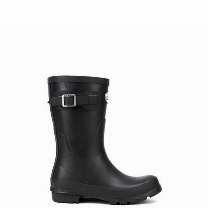 Black Women\'s Rockfish Three Quarter Short Wellington Boots | WSL9357WO