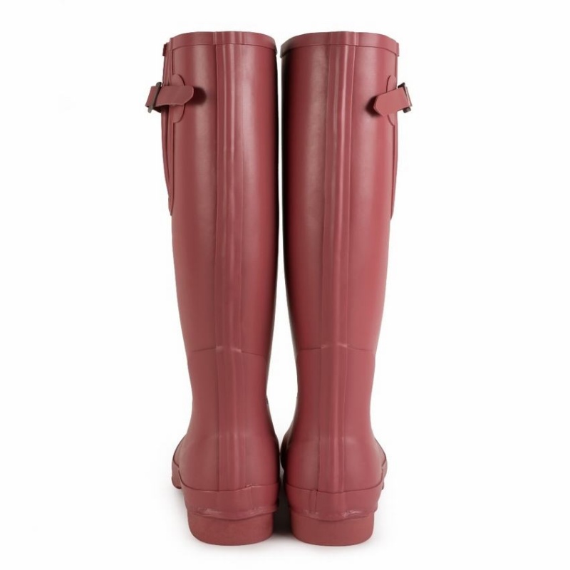 Deep Red Women's Rockfish Everyday Tall Side Adjustable Wellington Boots | OUD8115XO