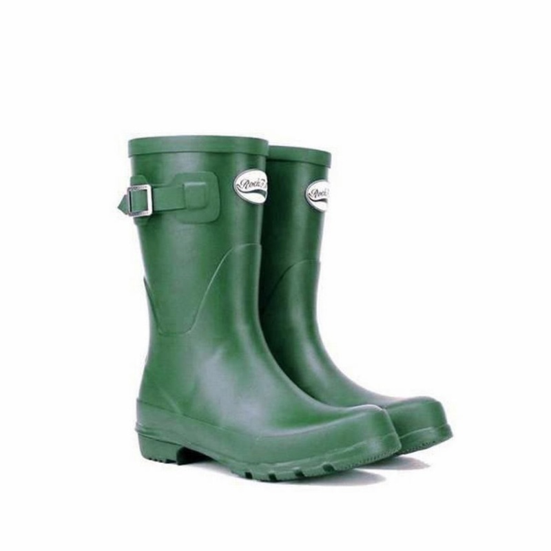 Green Women's Rockfish Three Quarter Short Wellington Boots | KRG8593XR