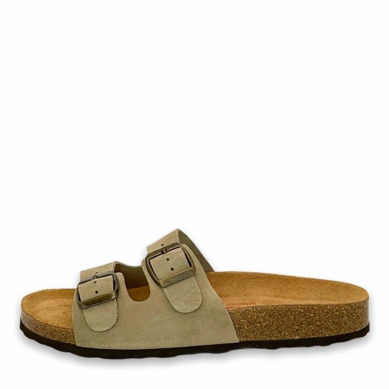 Khaki Women's Rockfish Kendall Two-Strap Double Strap Sandals | NHT5664UF