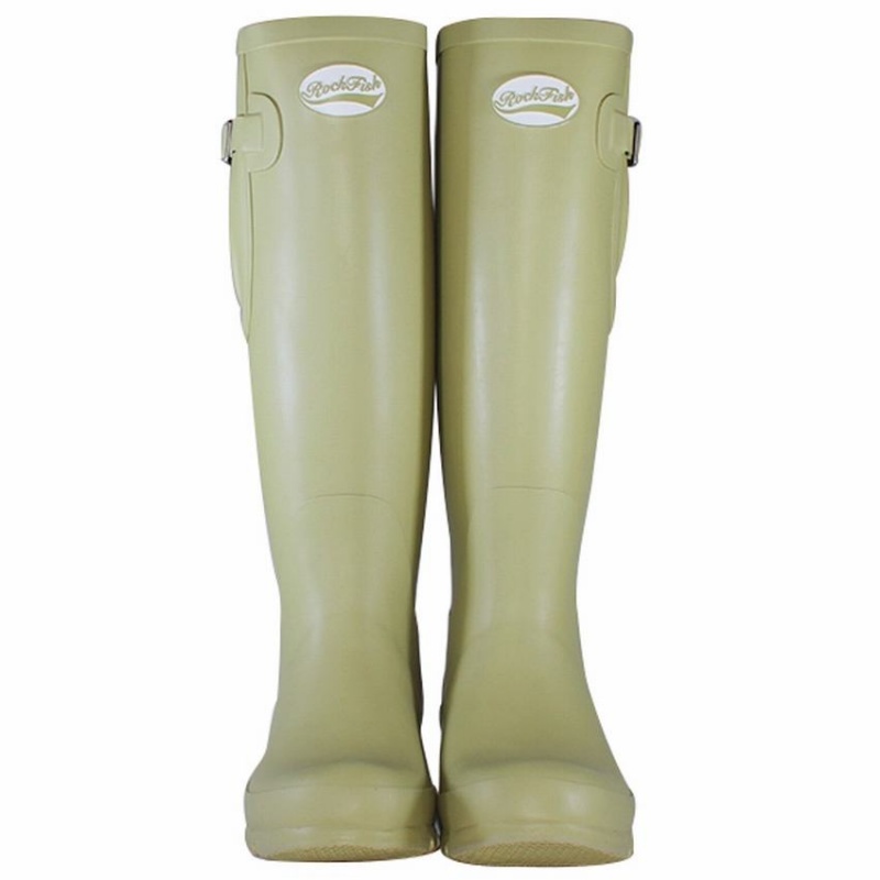 Light Green Women's Rockfish Everyday Tall Side Adjustable Wellington Boots | QDC7892ZS