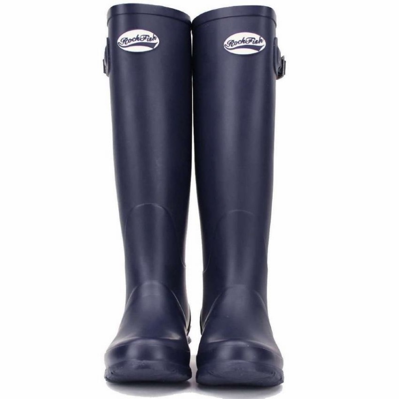 Navy Blue Women's Rockfish Classic Tall Wellington Boots | NAZ6078TR