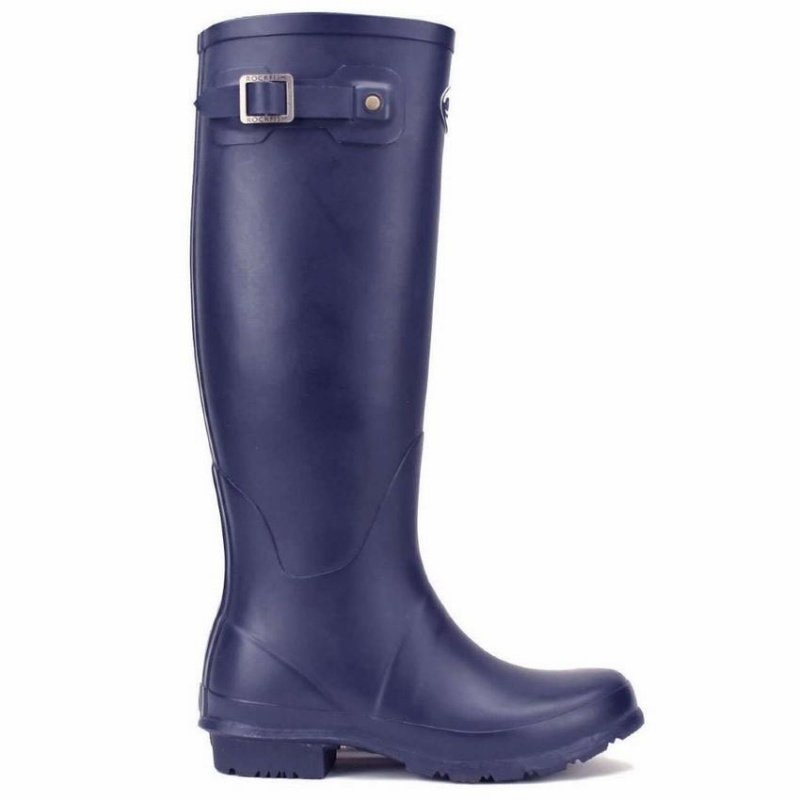 Navy Blue Women\'s Rockfish Classic Tall Wellington Boots | NAZ6078TR