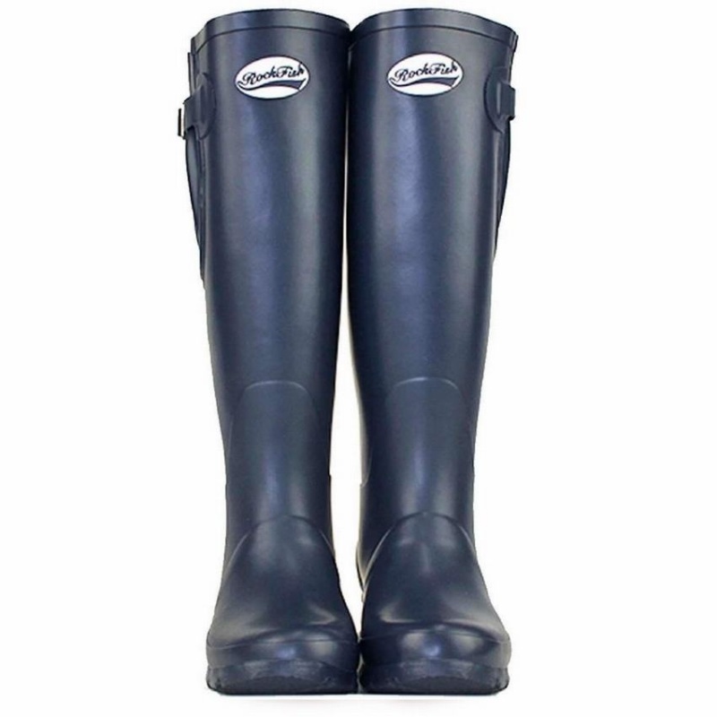 Navy Blue Women's Rockfish Everyday Thermal Tall Side Adjustable 3mm Neoprene Insulated Wellington Boots | LUA2979VG