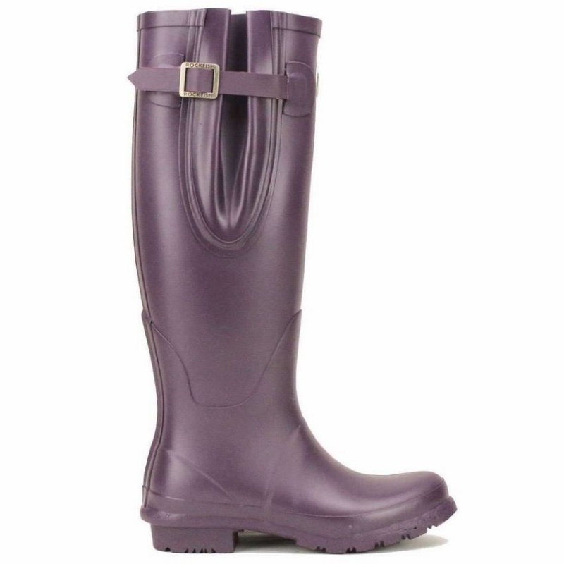 Purple Women\'s Rockfish Everyday Thermal Tall Side Adjustable 3mm Neoprene Insulated Wellington Boots | BGT1022QN