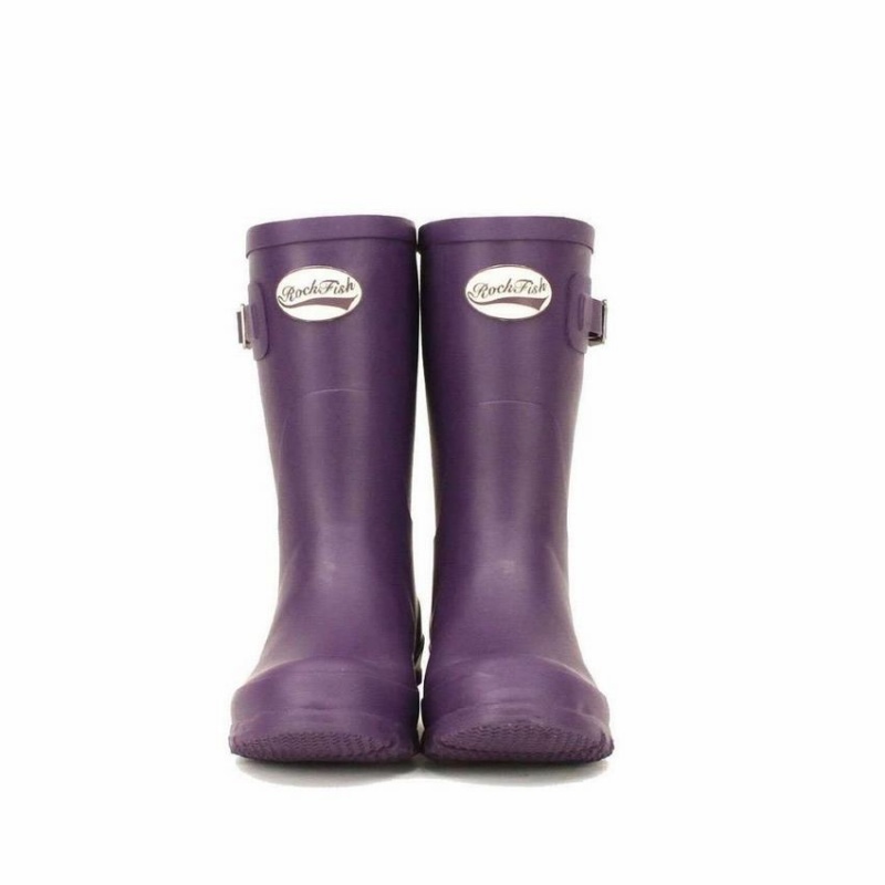 Purple Women's Rockfish Three Quarter Short Wellington Boots | GUG7029QG