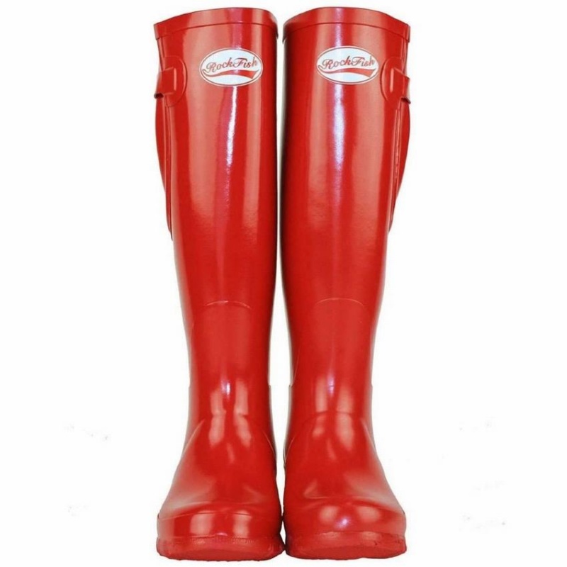 Red Women's Rockfish Everyday Tall Side Adjustable Wellington Boots | NUH559BC