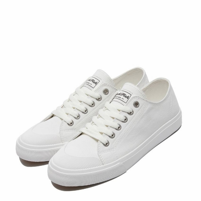 White Women's Rockfish Classic 746 Canvas Low-Top Sneakers | ULG1936MR