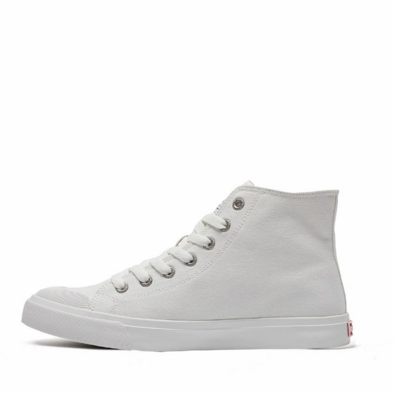 White Women's Rockfish Classic 746 Canvas High-Top Sneakers | VEN518SX